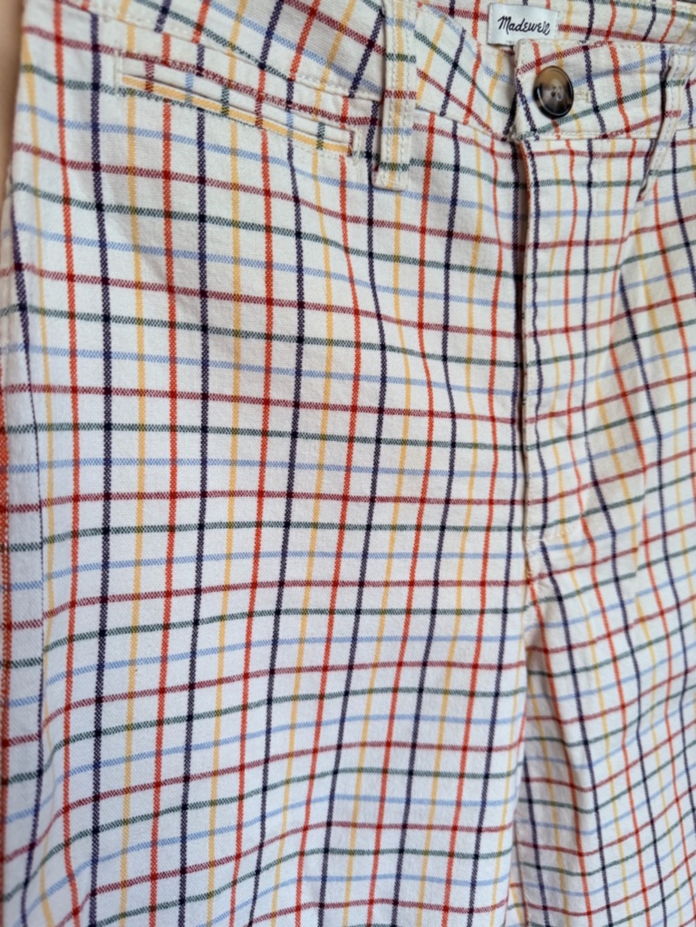 NWOT Madewell Emmett Wide Leg Crop Pants Plaid High Rise Size 27 - Picture 3 of 5